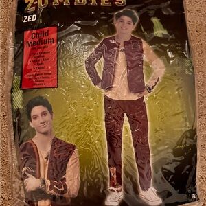 Disney Zombies Zed Kids Costume - Maroon and White- Size Youth Medium